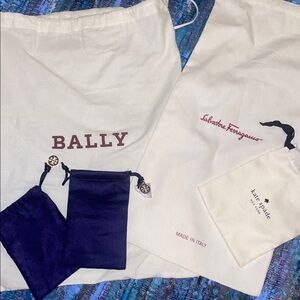Bally, Salvatore Ferragamo, Tory Burch, Kate Spade Dust Bag Bundle